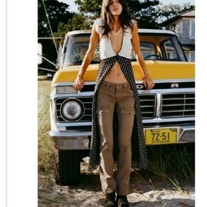 NWT BDG Brigid Canvas Bootcut Low Rise Utility Cargo Pant ■ Army Green Size 26